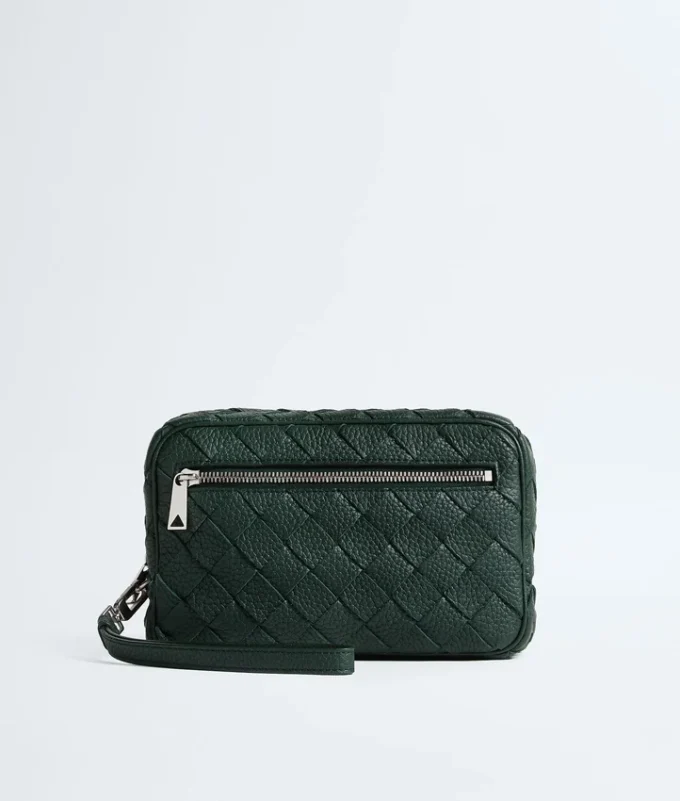 Petite pochette Intrecciato avec dragonne
