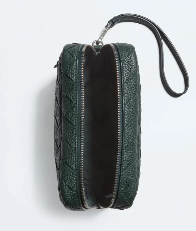 Petite pochette Intrecciato avec dragonne