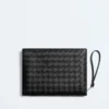 Petite pochette Intrecciato avec dragonne