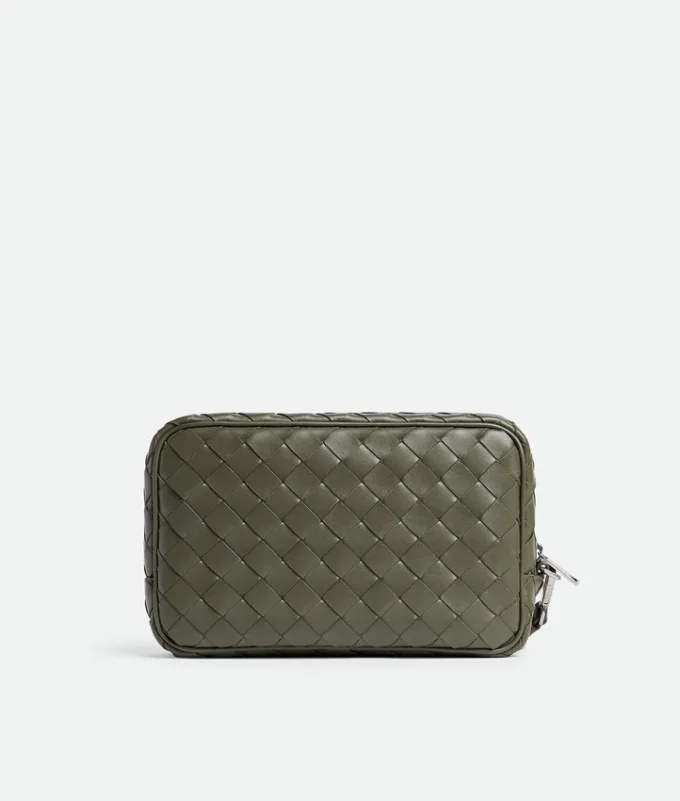 Petite pochette Intrecciato avec dragonne