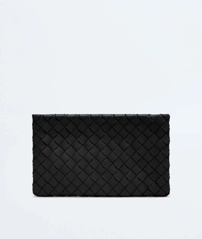 Petite pochette plate Intrecciato