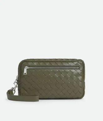 Pochette Intrecciato avec dragonne