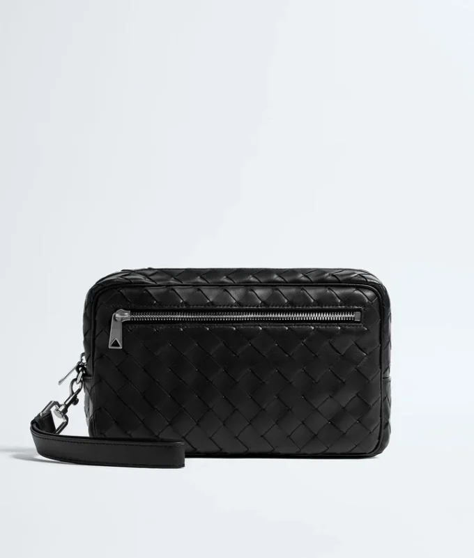 Pochette Intrecciato avec dragonne