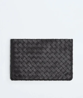 Pochette plate moyenne Intrecciato