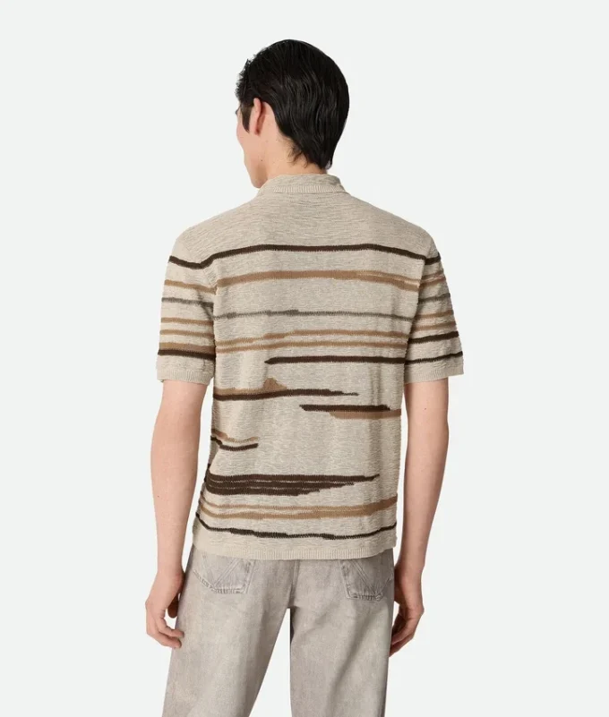Polo en lin et coton