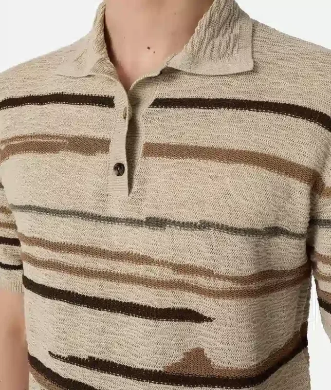 Polo en lin et coton