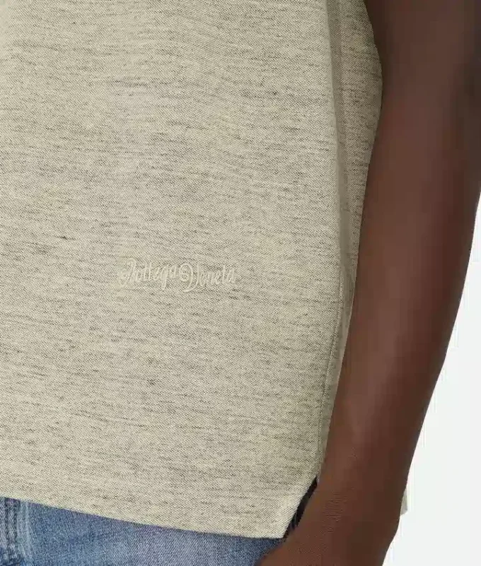 Polo en piqué de coton chiné