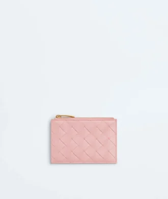 Porte-cartes Intrecciato à fermeture éclair