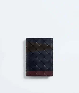 Porte-cartes à rabat Intrecciato