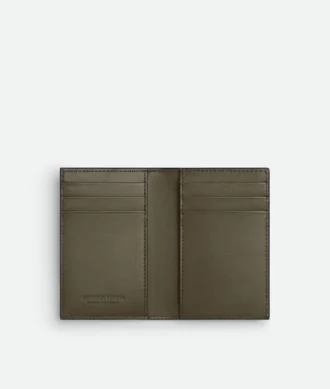 Porte-cartes à rabat Intrecciato