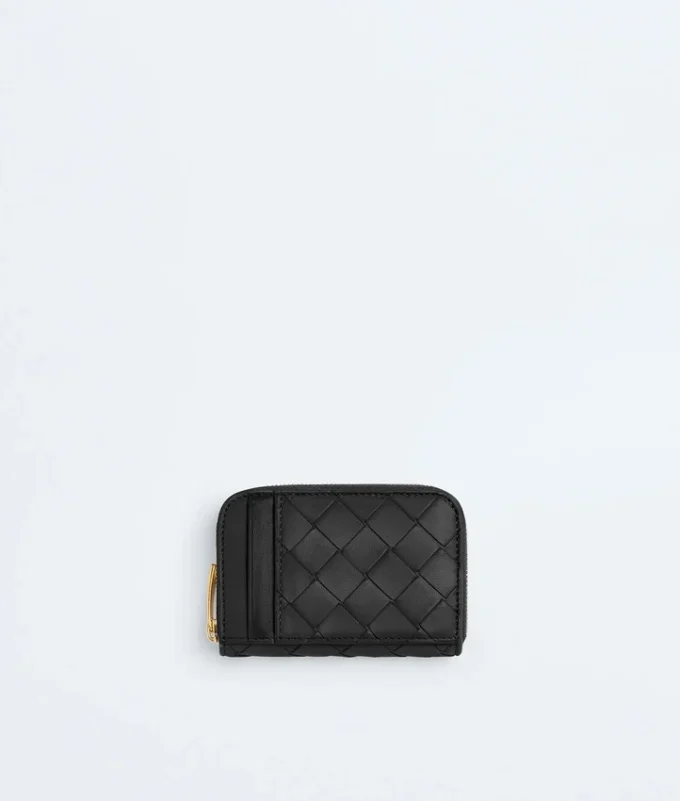 Porte-monnaie zippé Intrecciato