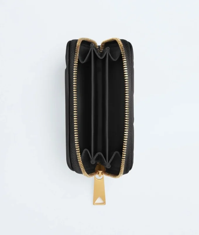 Porte-monnaie zippé Intrecciato