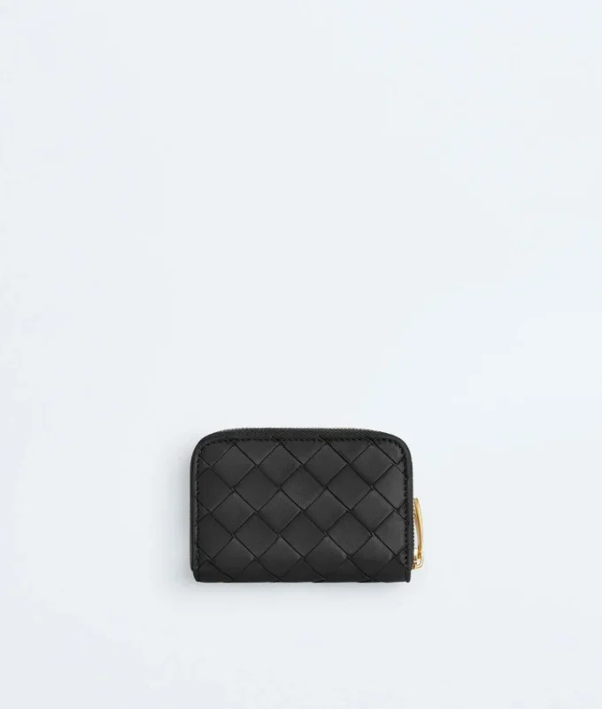Porte-monnaie zippé Intrecciato