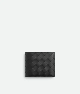 Portefeuille à deux volets Intrecciato avec porte-monnaie