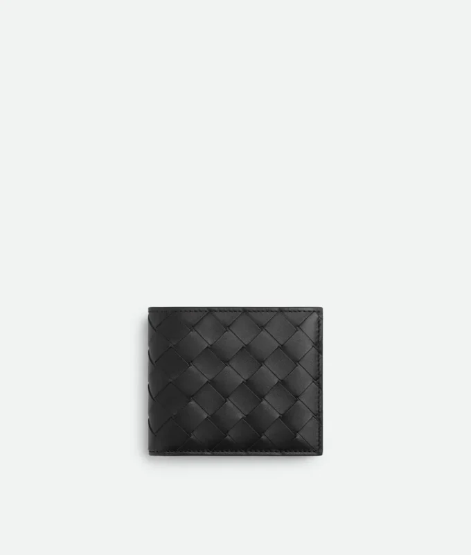 Portefeuille à deux volets Intrecciato avec porte-monnaie