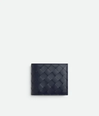 Portefeuille à deux volets Intrecciato avec porte-monnaie