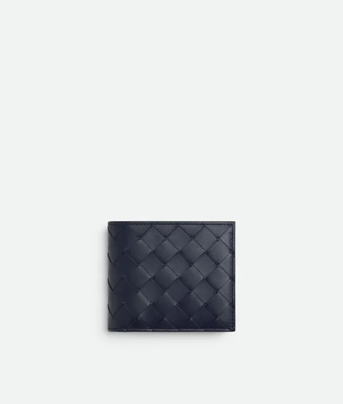 Portefeuille à deux volets Intrecciato avec porte-monnaie