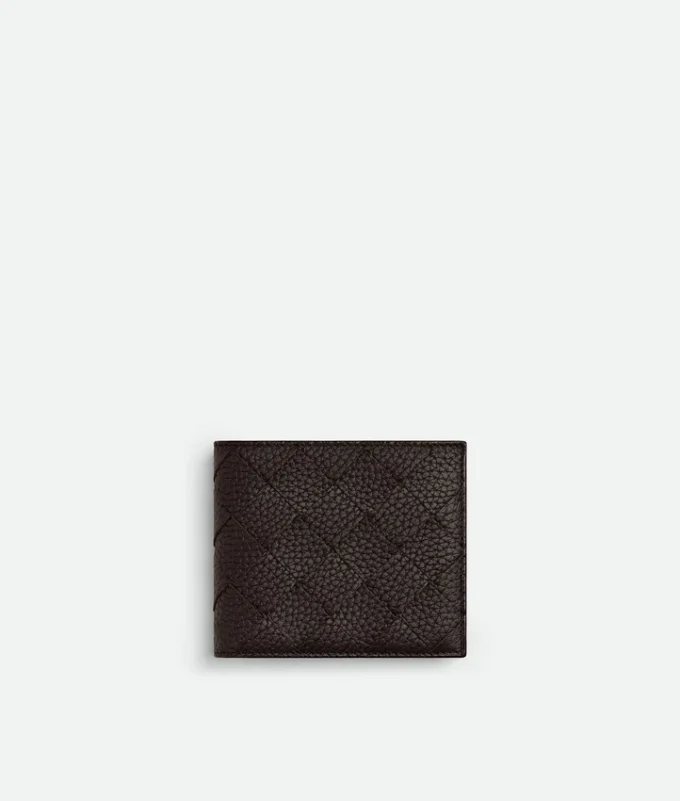 Portefeuille à deux volets Intrecciato avec porte-monnaie
