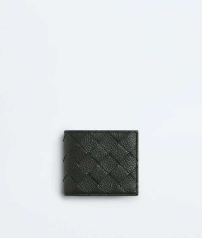 Portefeuille à deux volets Intrecciato avec porte-monnaie