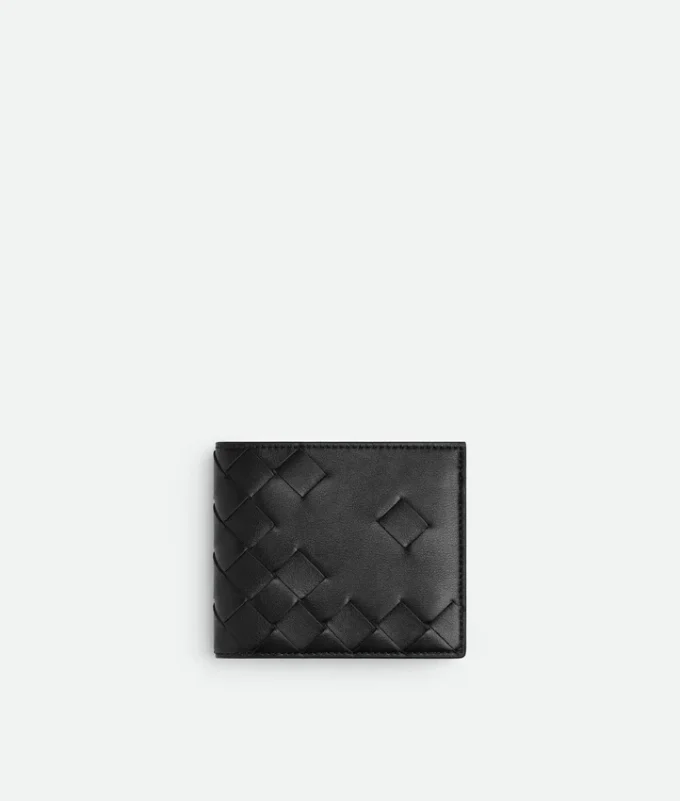 Portefeuille à deux volets Intrecciato avec porte-monnaie