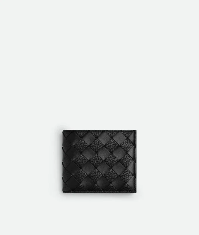 Portefeuille à deux volets Intrecciato avec porte-monnaie