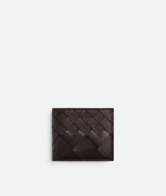 Portefeuille à deux volets Intrecciato avec porte-monnaie