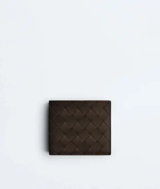 Portefeuille à deux volets Intrecciato avec porte-monnaie