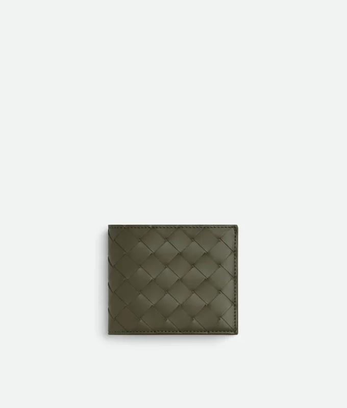 Portefeuille à deux volets Intrecciato avec porte-monnaie