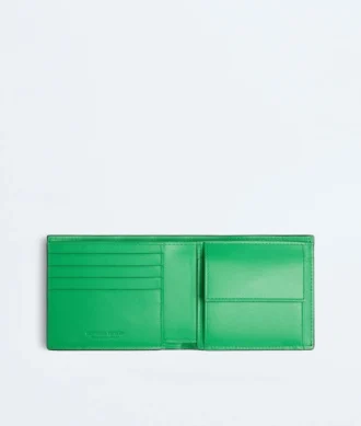 Portefeuille à deux volets Intrecciato avec porte-monnaie