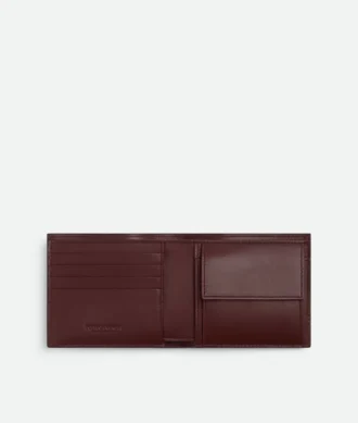 Portefeuille à deux volets Intrecciato avec porte-monnaie