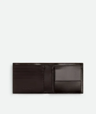 Portefeuille à deux volets Intrecciato avec porte-monnaie