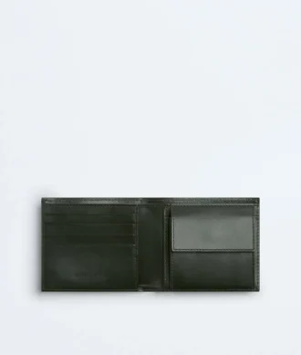Portefeuille à deux volets Intrecciato avec porte-monnaie