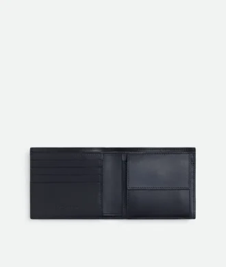 Portefeuille à deux volets Intrecciato avec porte-monnaie