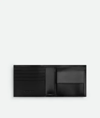 Portefeuille à deux volets Intrecciato avec porte-monnaie