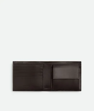 Portefeuille à deux volets Intrecciato avec porte-monnaie