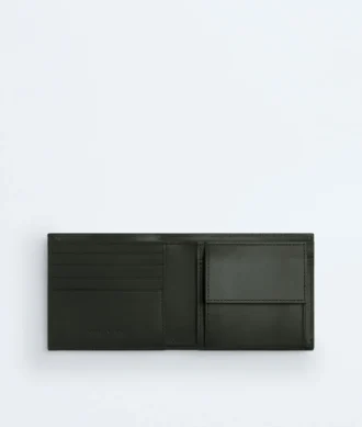 Portefeuille à deux volets Intrecciato avec porte-monnaie