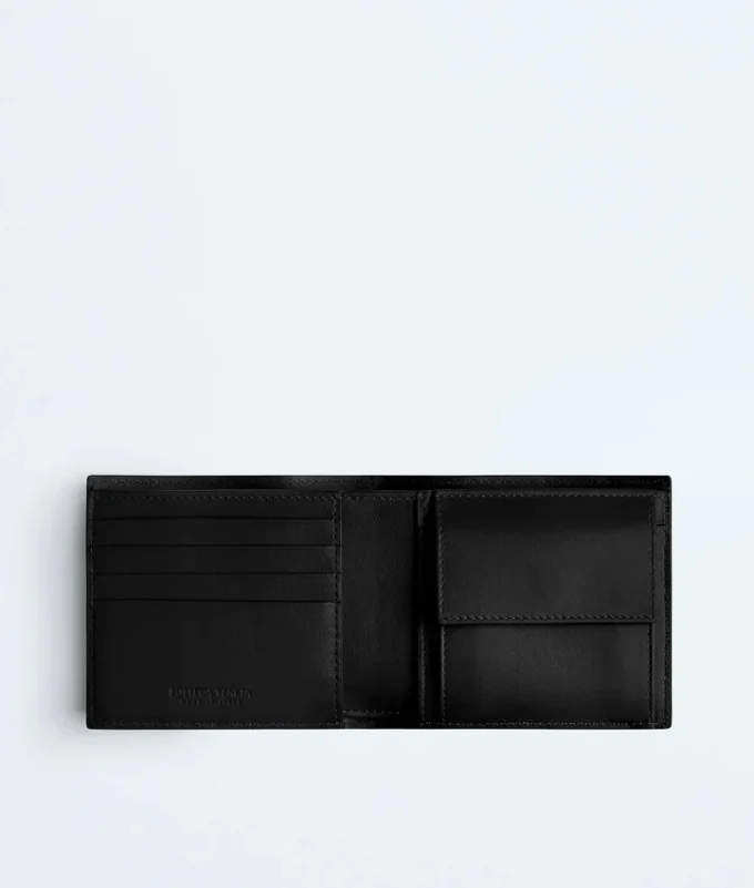 Portefeuille à deux volets Intrecciato avec porte-monnaie