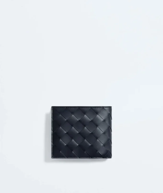 Portefeuille à deux volets Intrecciato avec porte-monnaie