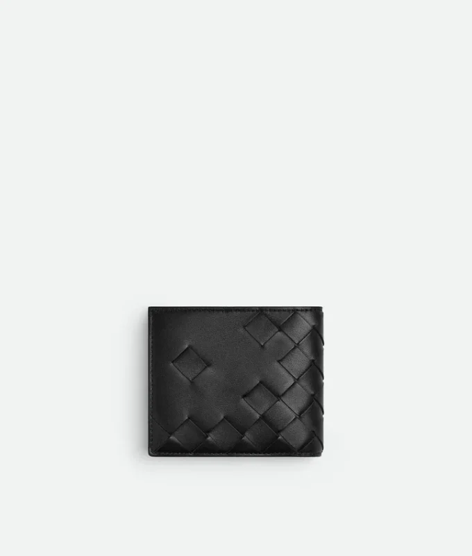 Portefeuille à deux volets Intrecciato avec porte-monnaie