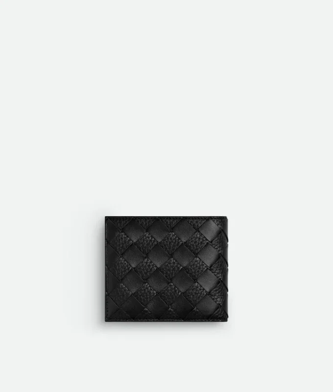 Portefeuille à deux volets Intrecciato avec porte-monnaie