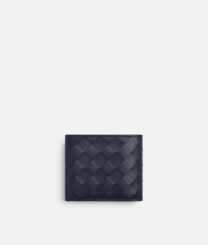 Portefeuille à deux volets Intrecciato avec porte-monnaie