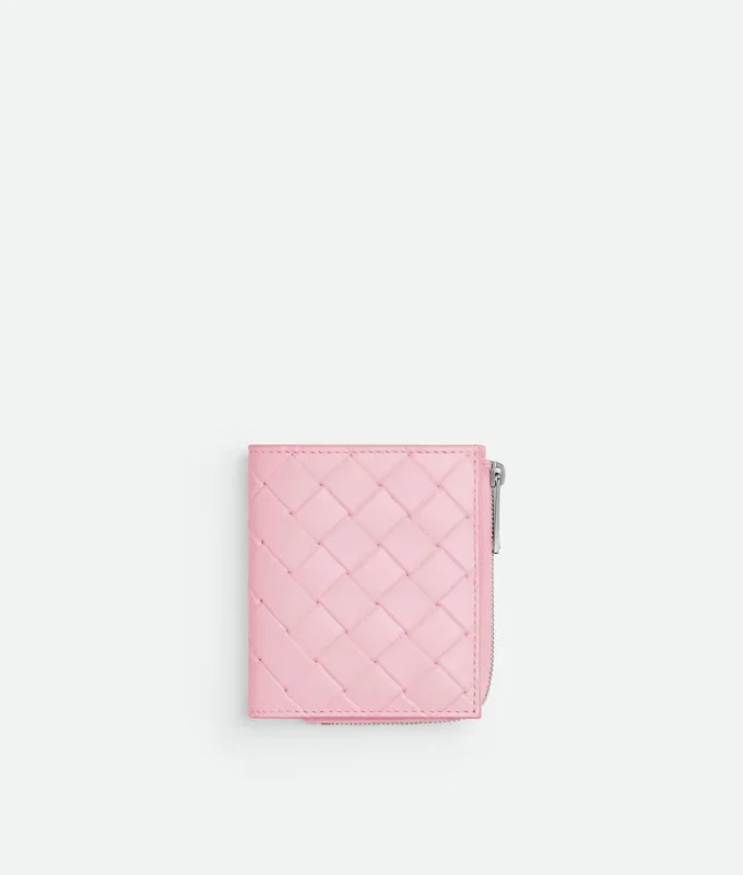 Portefeuille à deux volets Intrecciato estampé