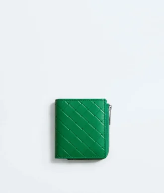 Portefeuille à deux volets Intrecciato estampé