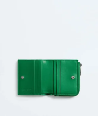 Portefeuille à deux volets Intrecciato estampé