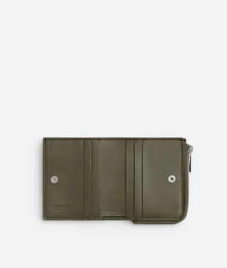 Portefeuille à deux volets Intrecciato estampé