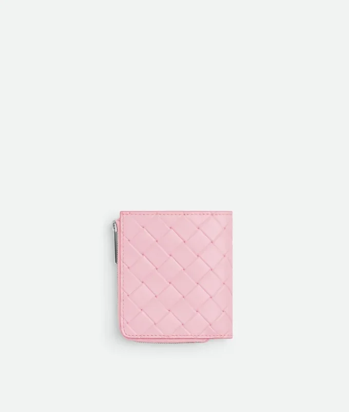 Portefeuille à deux volets Intrecciato estampé