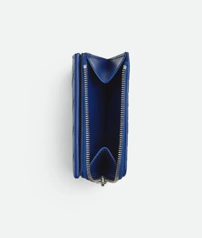 Portefeuille à deux volets Intrecciato estampé