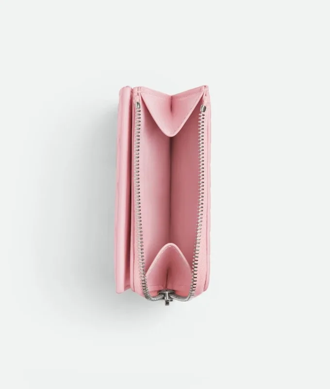Portefeuille à deux volets Intrecciato estampé