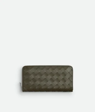 Portefeuille Intrecciato à fermeture éclair