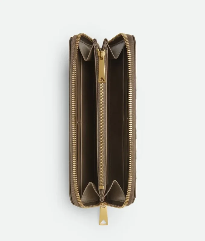 Portefeuille Intrecciato à fermeture éclair
